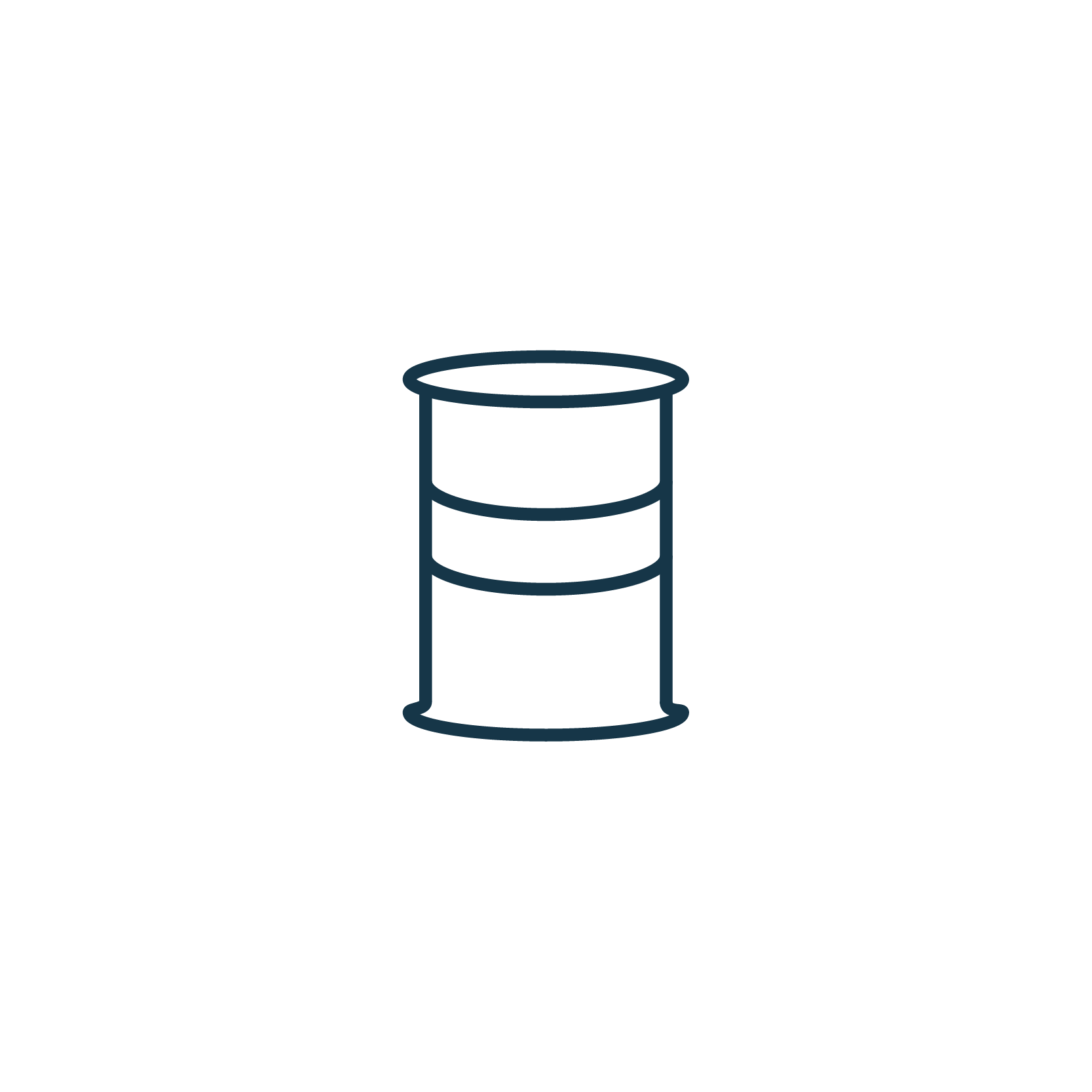 Drum icon in navy blue.