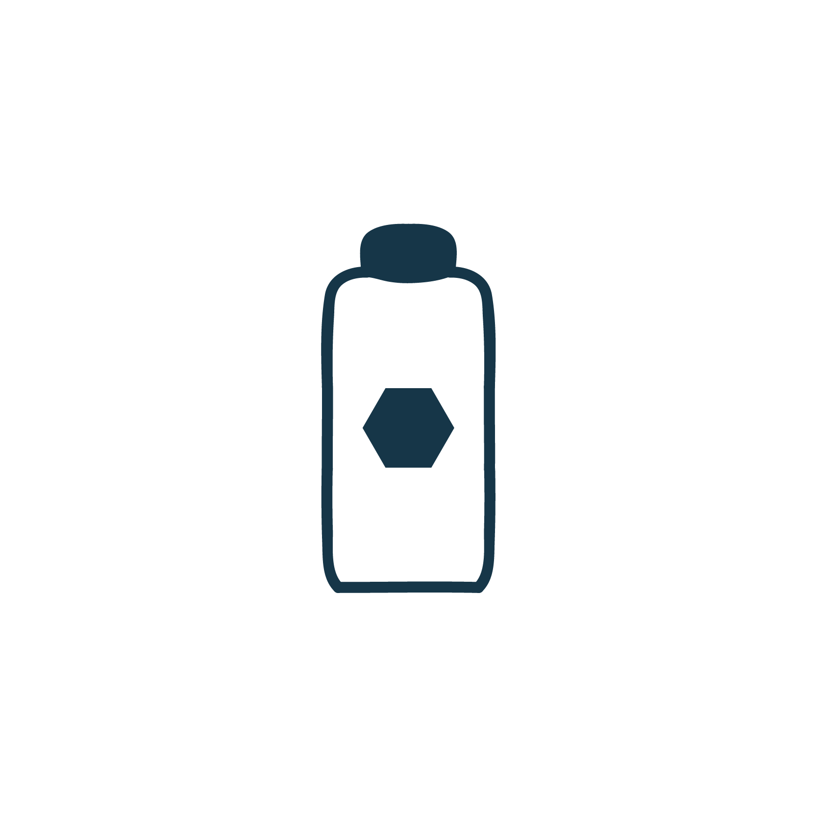 Honey packet icon in navy blue.