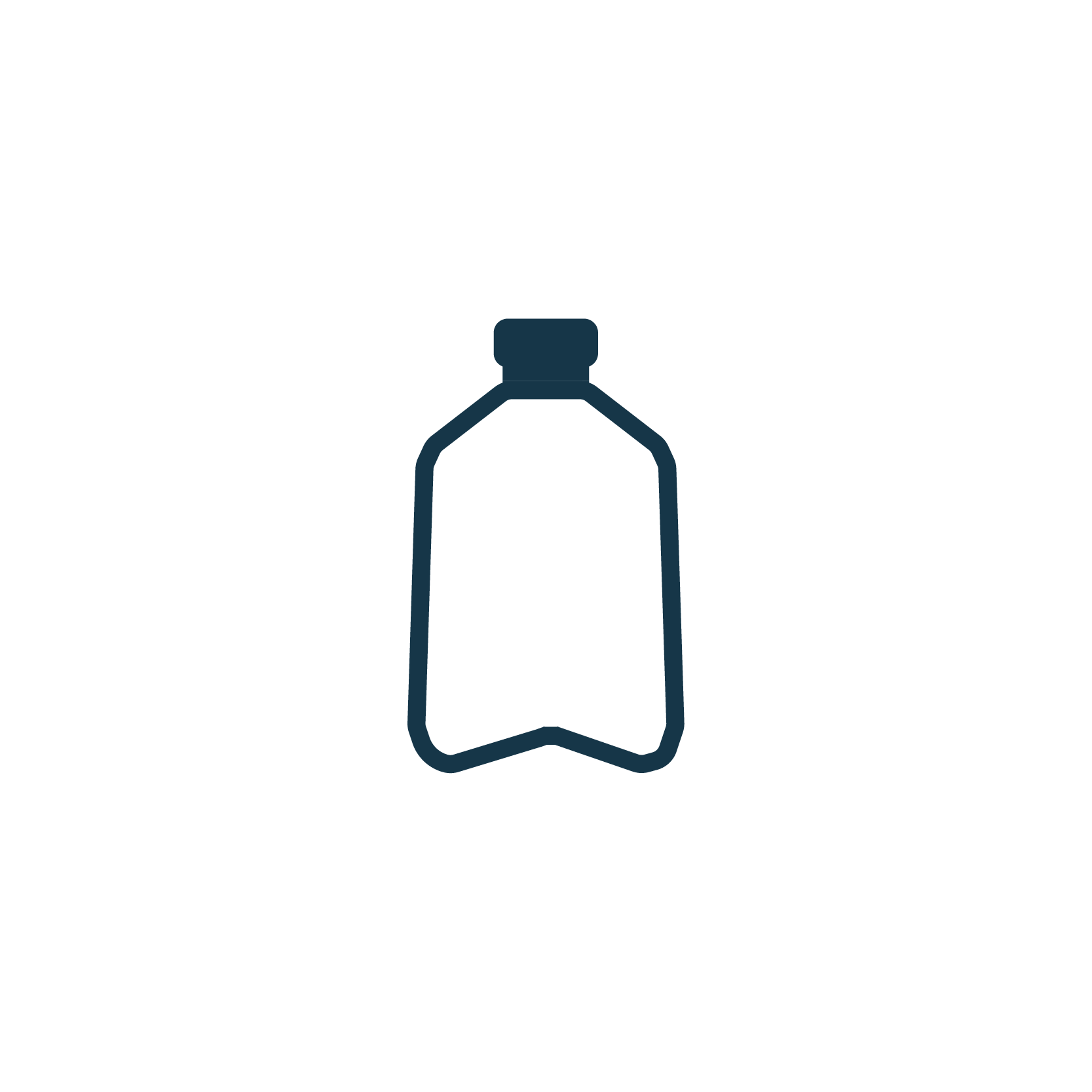 Jugs icon in navy blue.