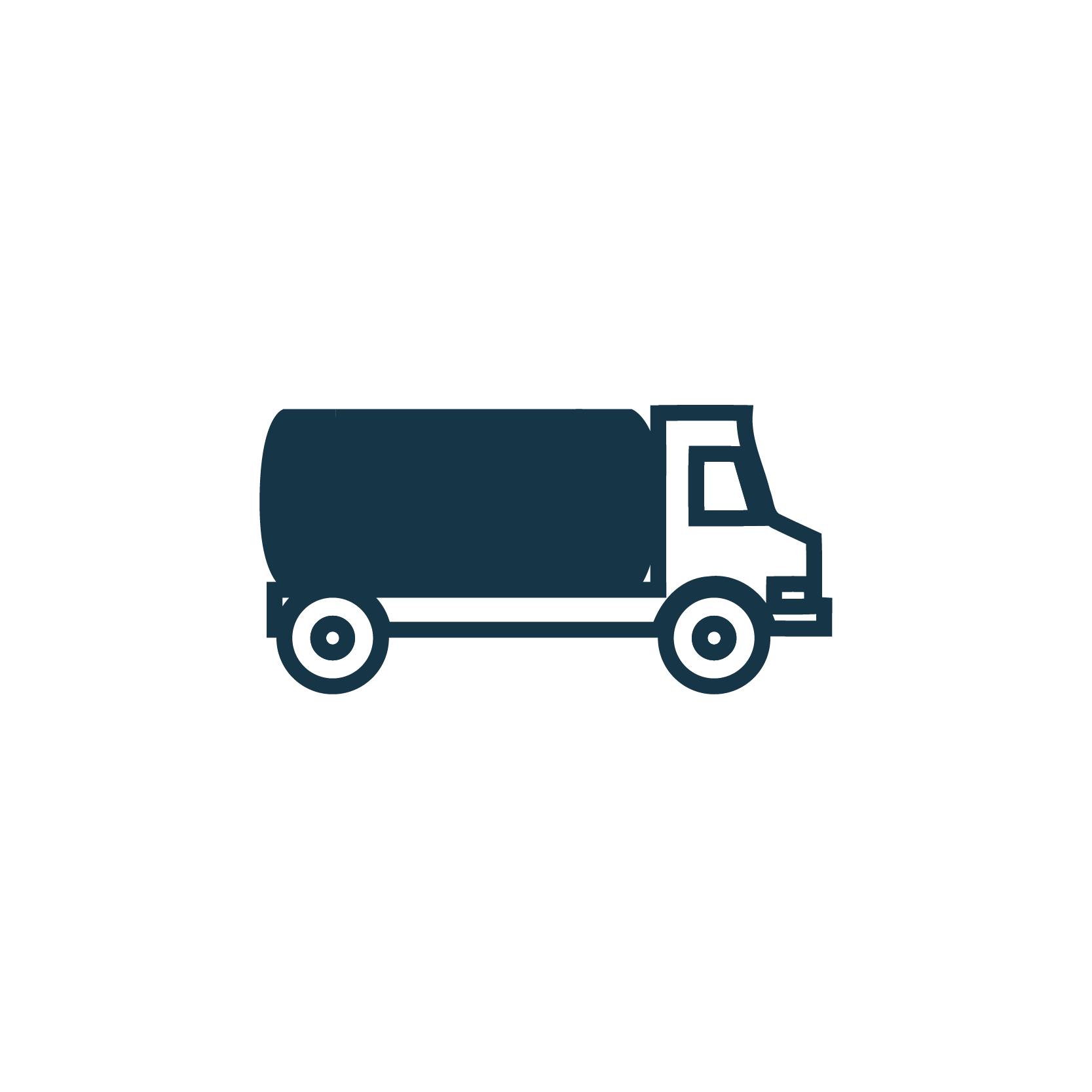 Tankers icon in navy blue.